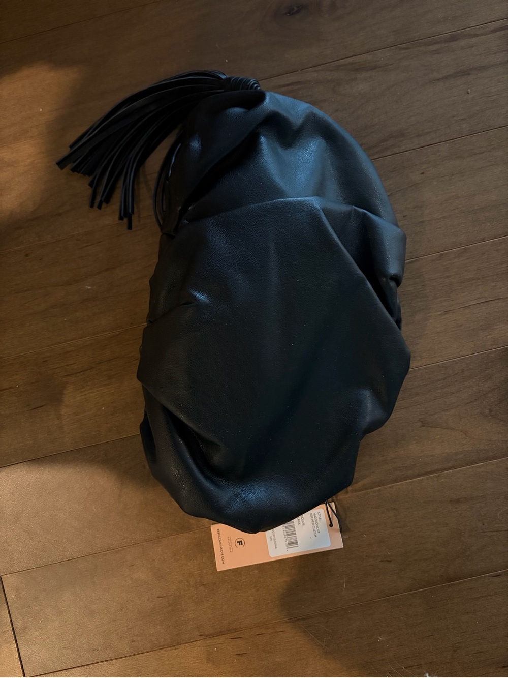 Rebecca Minkoff Black Tassel Drawstring Clutch